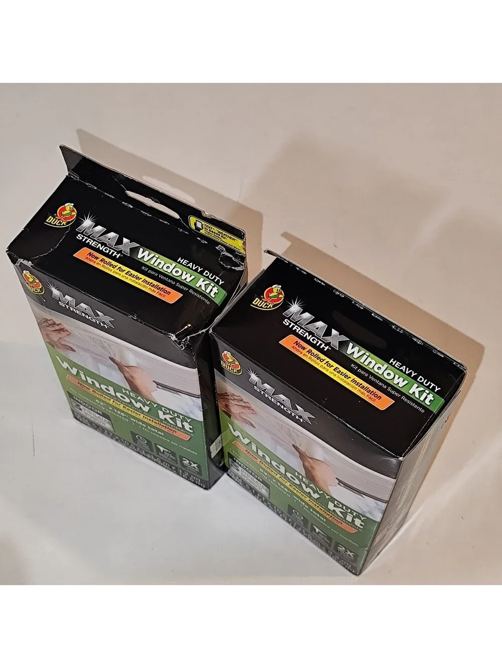 Duck Max Strength 62” x 126” Window Insulation Film Kit Fits 3 Windows Lot of 2